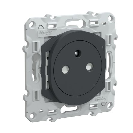 Schneider Electric, Ovalis IP21D Anthracite Light Switch, 2P+PE, Rated At 16A, 250V