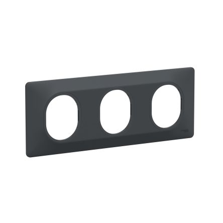 Schneider Electric Anthracite, 3 Gang, Ovalis