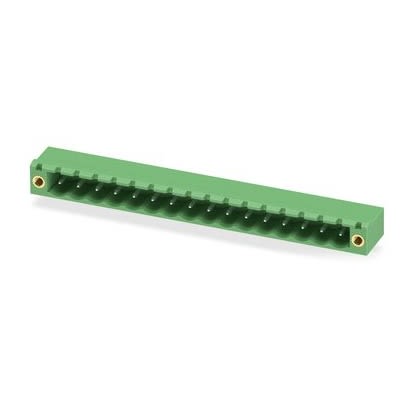 Phoenix Contact MSTB Series Straight Wave Soldering Mount PCB Header, 16 Contact(s), 5.08 mm Pitch, 1 Row, Shrouded