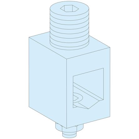 Schneider Electric PrismaSeT G Series Aluminium Connector for Use with M6 Drilled Busbar 30 mm x 30 mm x 20mm