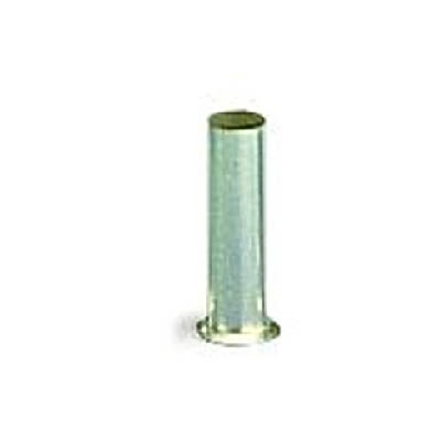 WAGO, 216 Uninsulated Ferrule, 6 mm Pin Length, 2.1 mm Pin Diameter, Silver from 22 AWG to 20 AWG Wire Size