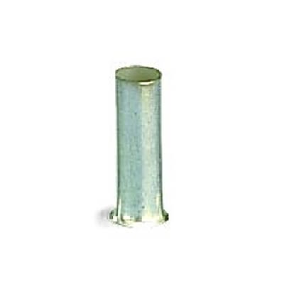WAGO, 216 Uninsulated Ferrule, 6 mm Pin Length, 2.8 mm Pin Diameter, Silver from 16 AWG