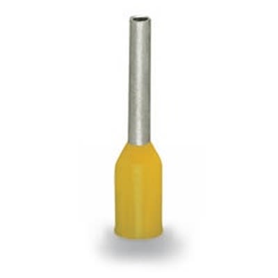 WAGO, 216 Insulated Ferrule, 10 mm Pin Length, 2.3 mm Pin Diameter, Yellow from 24 AWG