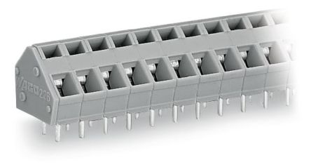 WAGO 236 Series PCB Terminal Block, 4-Contact, 5.08 mm Pitch, Through Hole, 1 Row