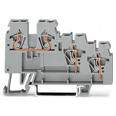WAGO 270-560-1 270 Series Terminal Block Grey, 2.5mm², 3-Level, Cage Clamp