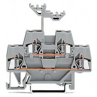 WAGO 280-519-1 280 Series Double Level Terminal Block Grey, 2.5mm², 2-Level, Cage Clamp