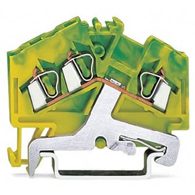 WAGO 280-637-1 280 Series Terminal Block Yellow, Green, 2.5mm², 4-Level, Cage Clamp