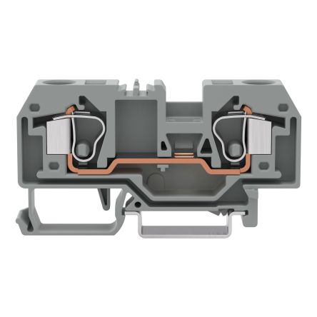 WAGO 284-901-1 284 Series Terminal Block Grey, 10mm², 2-Level, Cage Clamp