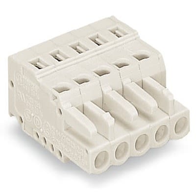 WAGO 721 Series Pluggable Terminal Block, 3-Contact, 5 mm Pitch, 1 Row, 721-103/026-000-1