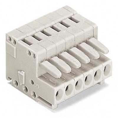 WAGO 734 Series Pluggable Terminal Block, 4-Contact, 3.5 mm Pitch, 1 Row, 734-104-1