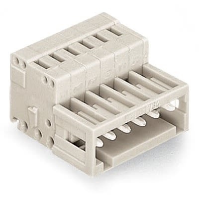 WAGO 734 Series Pluggable Terminal Block, 2-Contact, 3.5 mm Pitch, 1 Row, 734-302-1