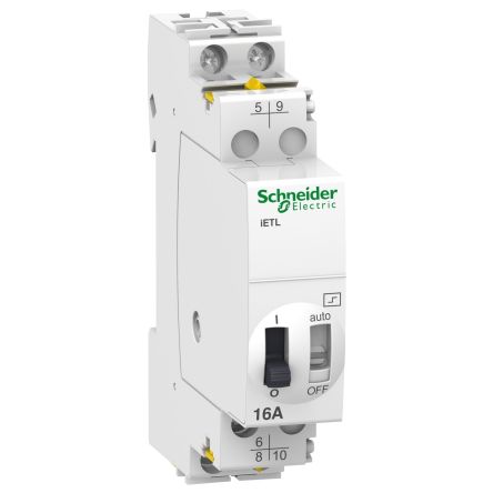 Schneider Electric DIN Rail Impulse Relay, 12V dc Coil, 16A Switching Current