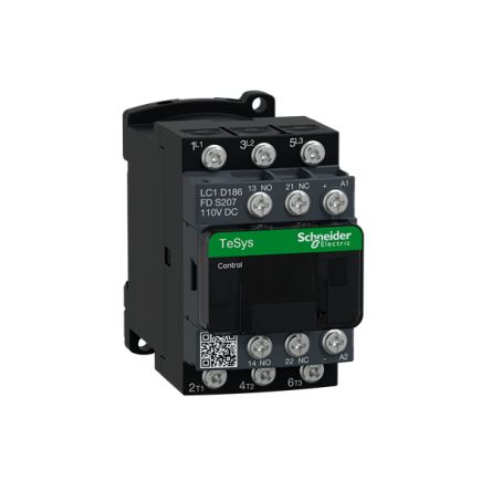 Schneider Electric, TeSyS D Contactor 3 NO, 18A Contact Rating, 10 kW, 440V dc 3