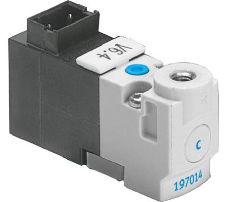 Festo Pneumatic Solenoid Valve - 2/2, Closed, Monostable Electric Metric MHP1 Series 5V dc