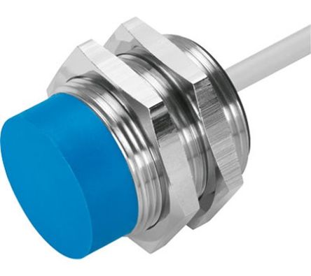 Festo SIEN-M30NB-PS-K-L-PA Threaded Barrel Inductive Proximity Sensor, M30 PNP SIEN 30V 15 mm 30 V dc 200mA
