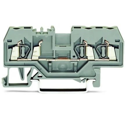 WAGO 280-681 280 Series Feed Through Terminal Block Grey, 2.5mm², 1-Level, Cage Clamp