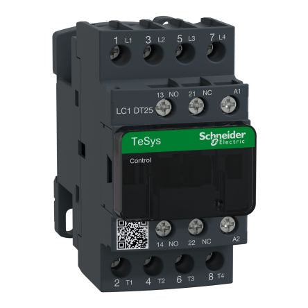 Schneider Electric LC1D Contactor, 230V ac Coil, 4-Pole, 25 A, 1.56 W 230V ac, 4 NO, 690V ac