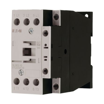 Eaton DILM Contactor, 400V ac Coil, 3-Pole, 32 A, 15 kW 400V ac, 1 NO, 400V ac
