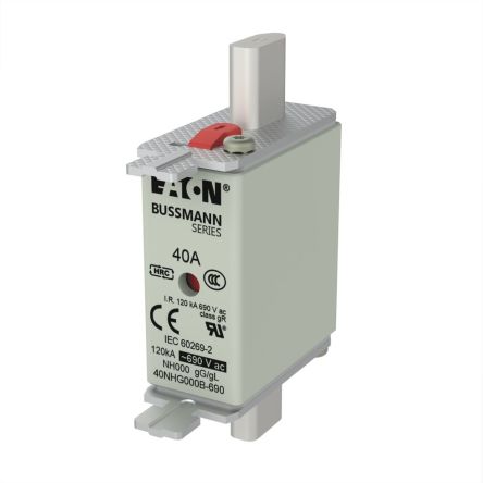 Eaton 40A Centred Tag Fuse NH000 690V ac