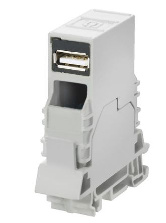 Weidmüller 2-Contact Female Interface Module, USB Connector, DIN Rail, 1A