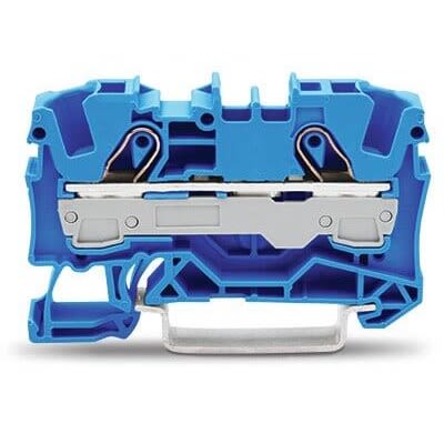 WAGO 2006-1204 Feed Through Terminal Block Blue, 6mm², 1-Level, Cage Clamp, IECEx/ATEX
