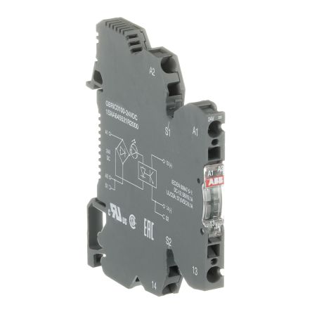 ABB R600 Series Solid State Relay, DIN Rail Mount, 24 V Load
