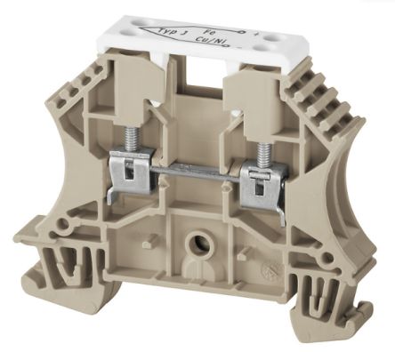 Weidmüller 1024300000 WDU 2.5/TC TYP J Series Thermoelectric Voltage Terminal Block Dark Beige, 2.5mm², 1-Level, Screw
