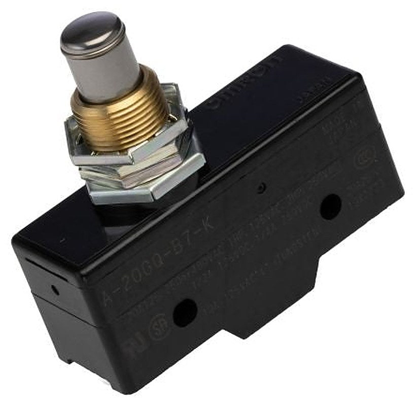 Omron A20 Series Plunger Limit Switch, SPDT, IP00, 500V, 20A