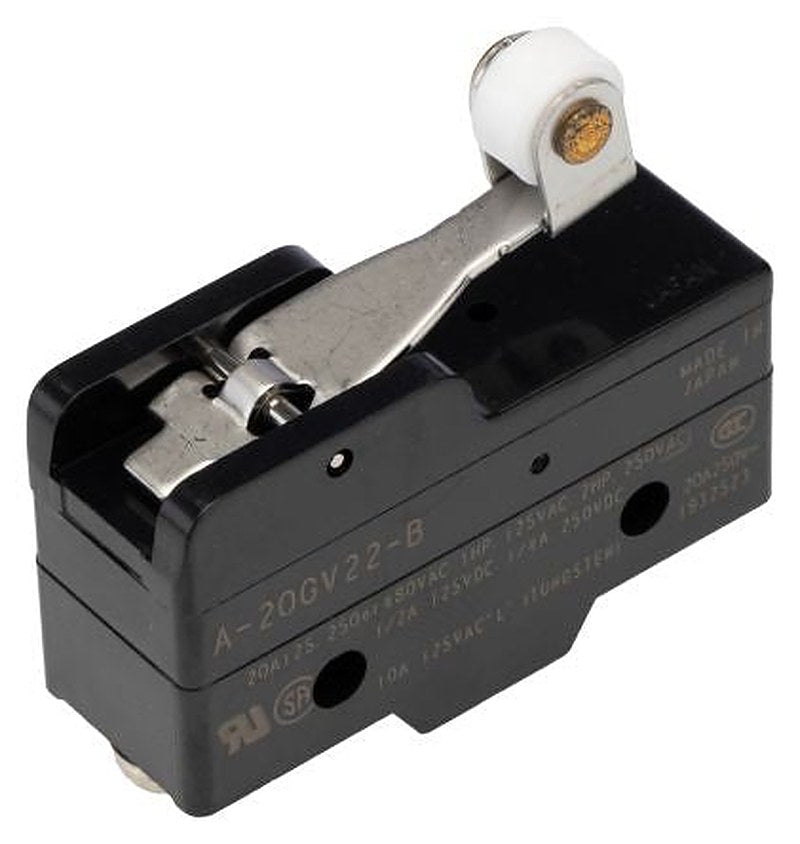 Omron A20 Series Roller Lever Limit Switch, SPDT, IP00, 500V