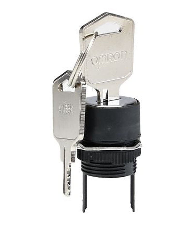 Omron A165K 2-position Key Switch Head, Manual, Automatic, 16 mm Cutout