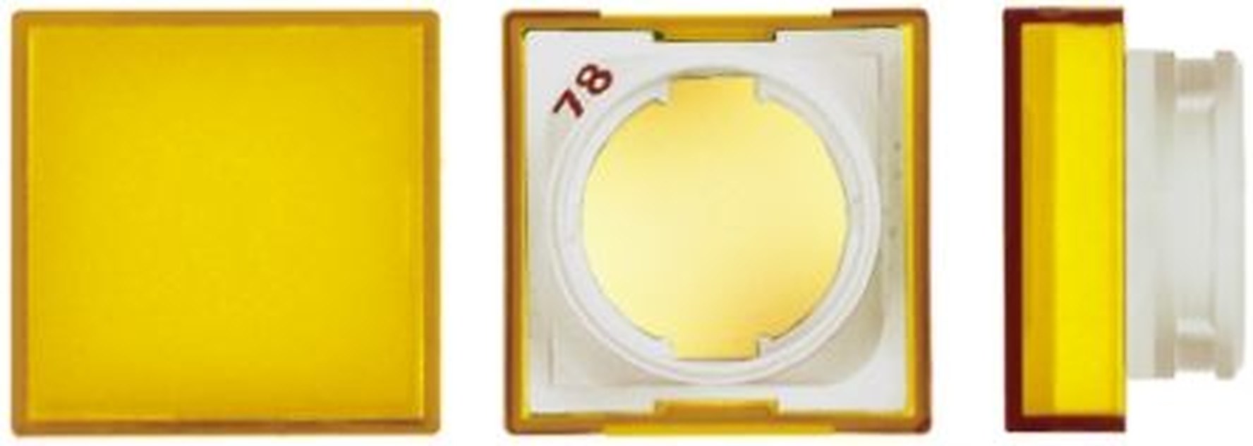 Omron Yellow Square Push Button Lens for Use with A16 Series LED/Incandescent Lamp Push Button Switch