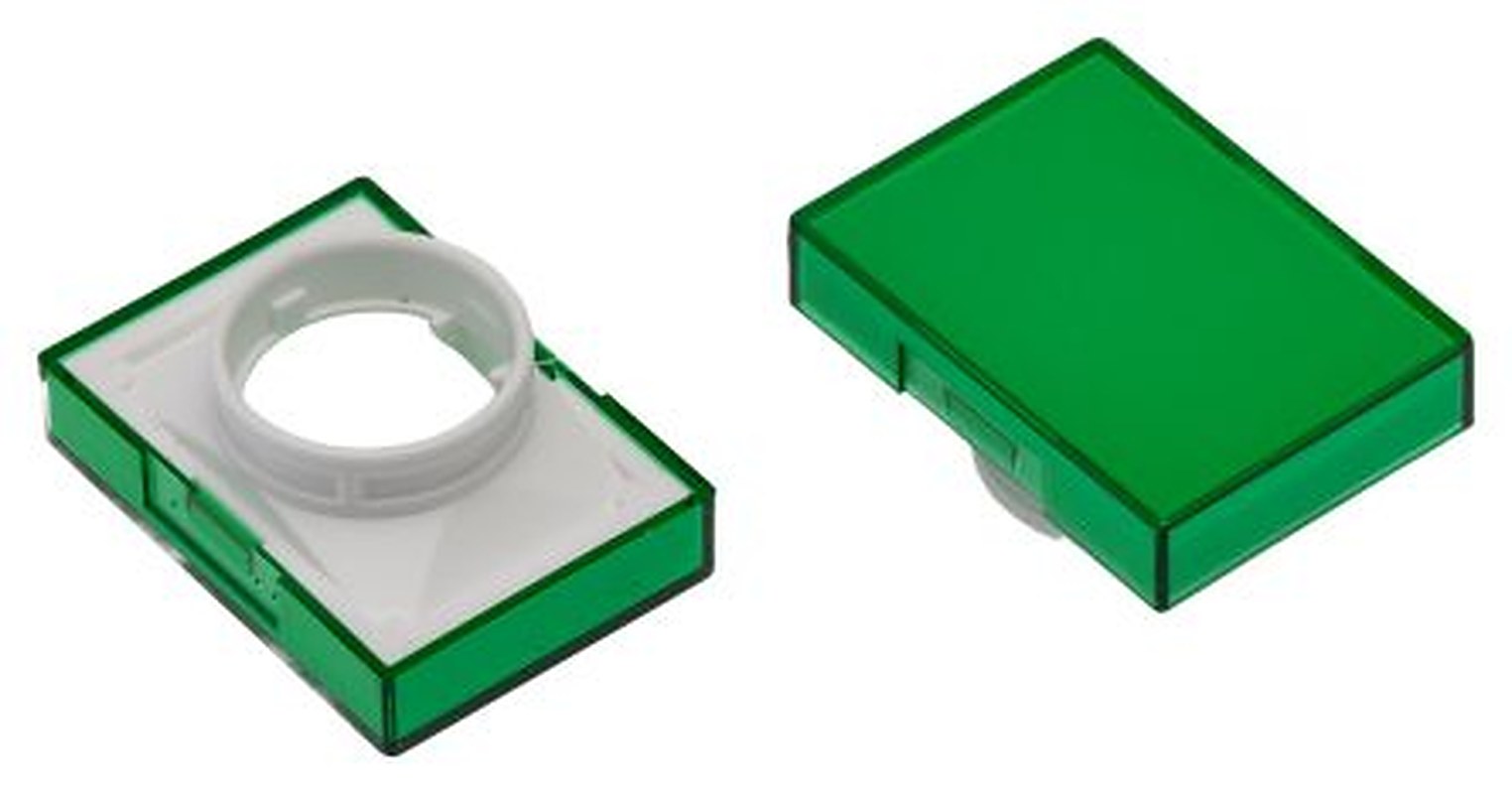 Omron Green Rectangular Push Button Lens for Use with A16 Series LED/Incandescent Lamp Push Button Switch