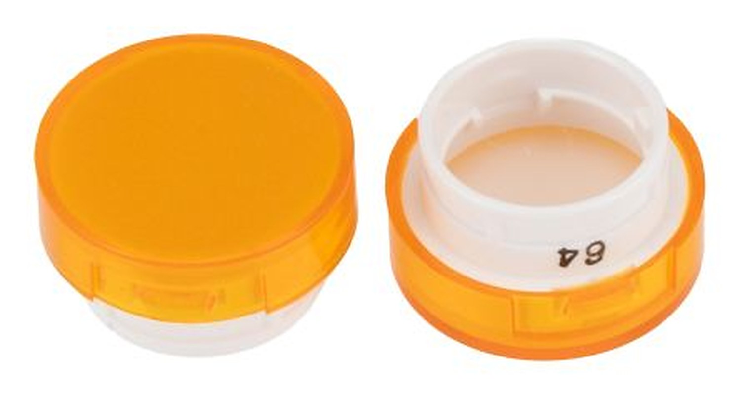 Omron Yellow Round Push Button Lens for Use with A16 Series LED/Incandescent Lamp Push Button Switch