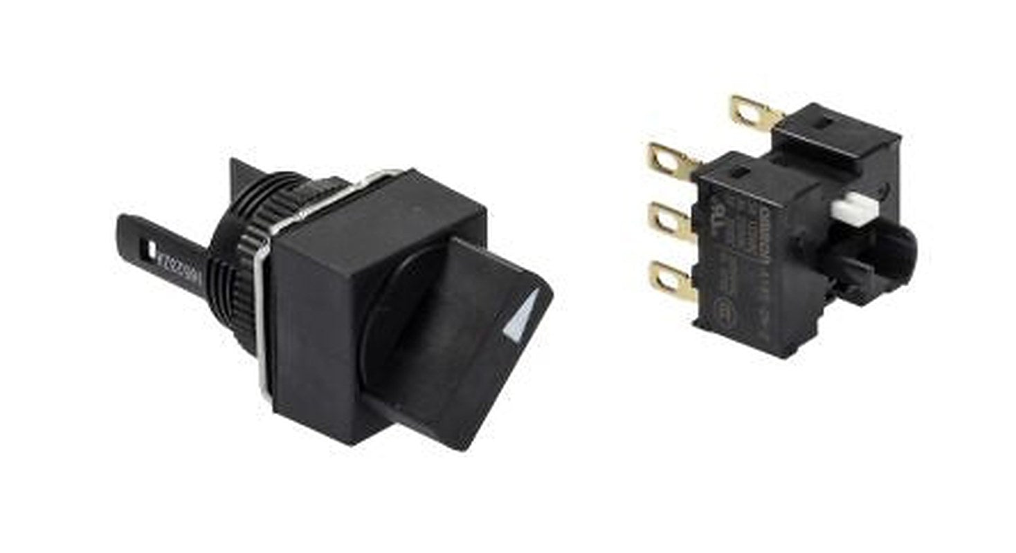 Omron Selector Switch - (DPDT) 16 mm Cutout Diameter 2 Positions