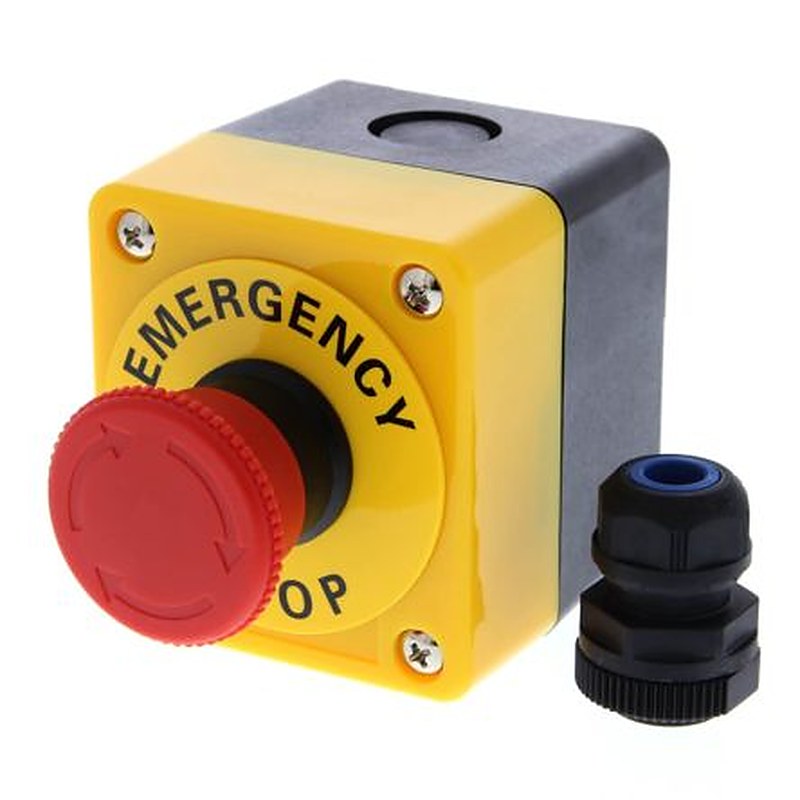 Omron A22E Series Emergency Stop Push Button, Surface, DPST, IP65