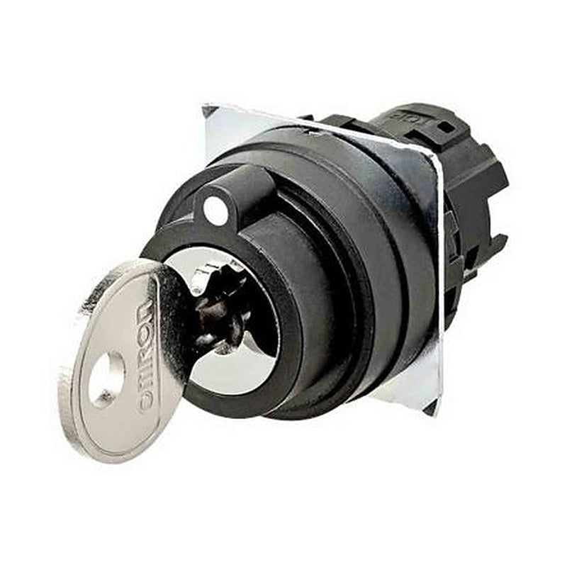 Omron A22NK 3-position Key Switch Head, 22 mm Cutout