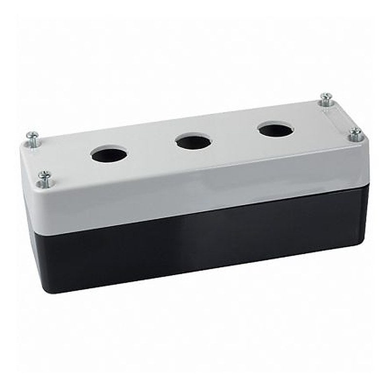 Omron White, Black A22Z Control Station Enclosure - 3 Hole 22 mm Diameter