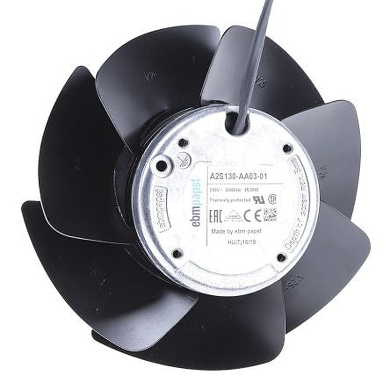 ebm-papst A2S130 Series Axial Fan, 230V ac, 390 m³/h, 45 W, 310 mA Max, IP20 251 mm, 56.9mm, 56.9 mm