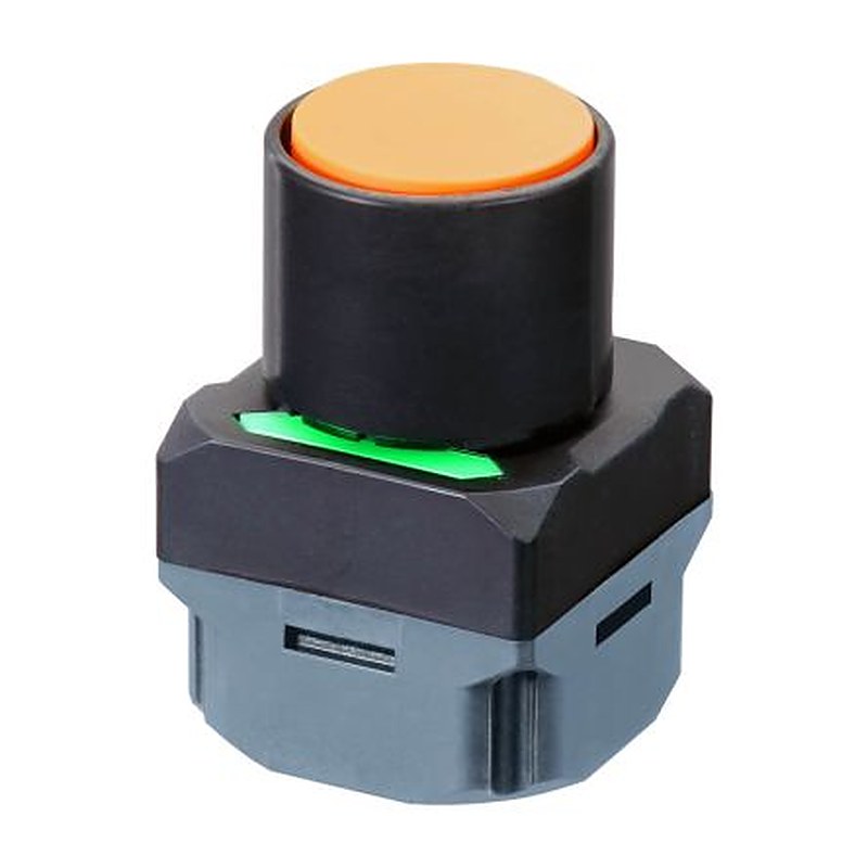 Omron A2W Series Illuminated Push Button Switch, Momentary, 24 mm Cutout, Green, Red, Yellow LED, IP65, 30 V dc