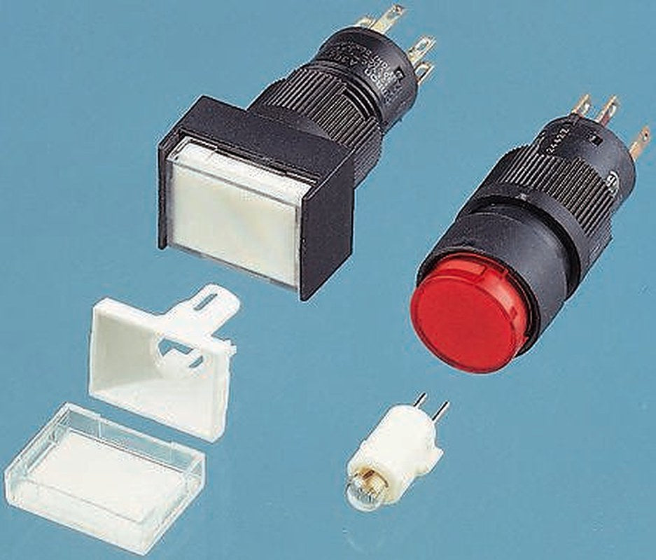 Omron Yellow Rectangular Push Button Lens