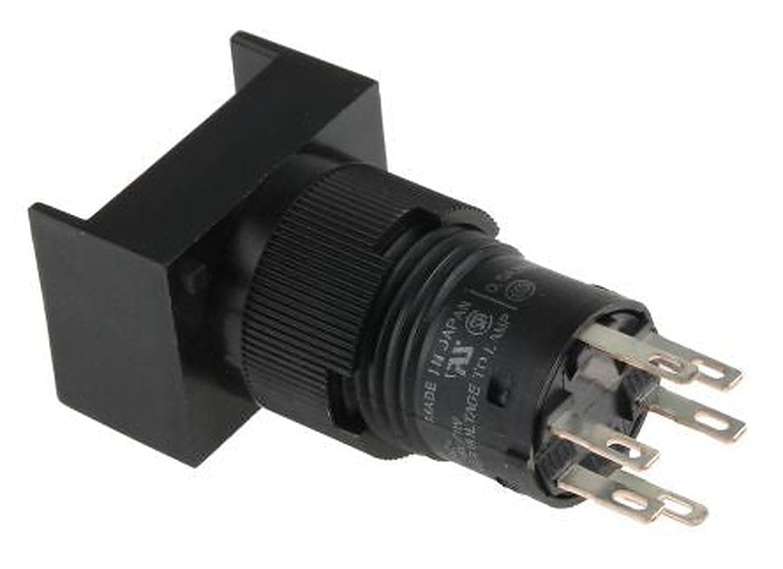 Omron A3C Series Illuminated Push Button Switch, Momentary, Panel, 12 mm Cutout, SPST, Green, Red, White, Yellow LED,