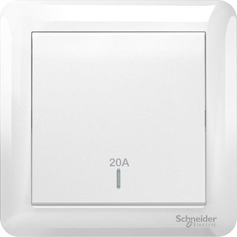 20A 250V 1 Gang 1 Way Double Pole Switch, White (20A 250V 1 Gang 1 Way Double Pole Switch White) is a Schneider Electric product. Designed for reliable performance and long service life. Available across Iraq — contact us for pricing and delivery options.