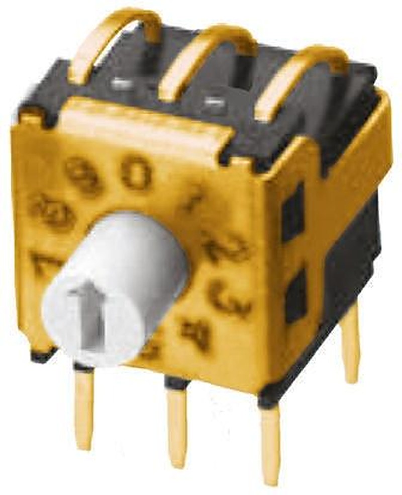 Omron Rotary Shaft Rotary Coded DIP Switch Through Hole