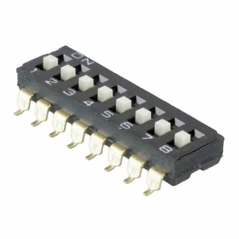Omron Flat, Raised Actuator DIP Switch Surface Mount Solder Terminal