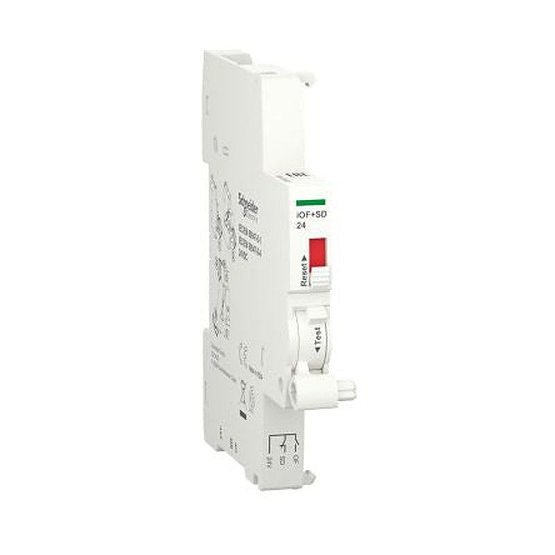 Schneider Electric Auxiliary Contact, 2 Contact, 1 NO/1 NC, Acti9 Auxiliaires, 100 mA, 24V, A9A26898