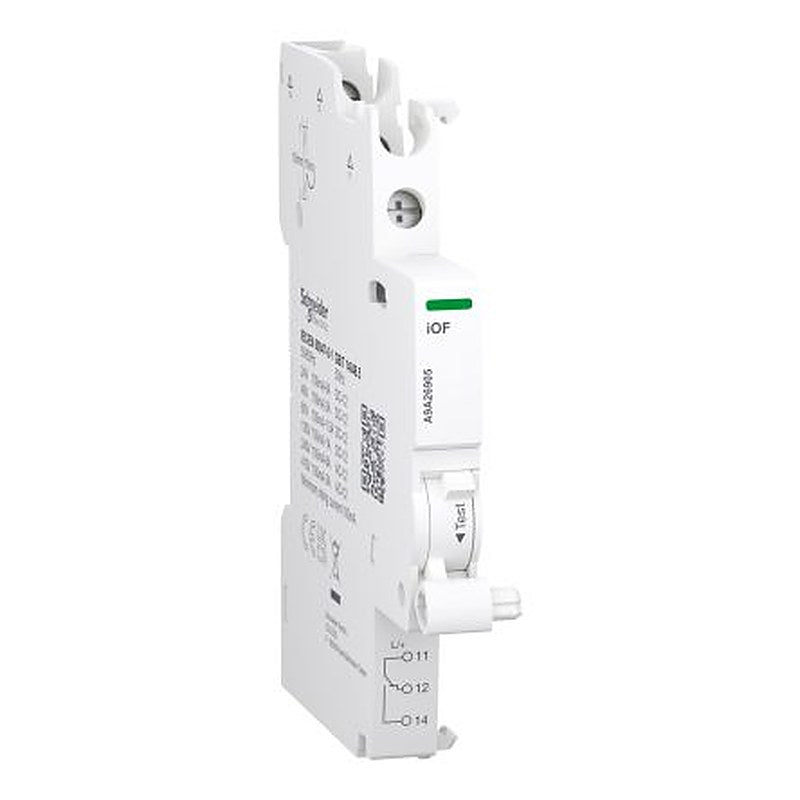 Schneider Electric Auxiliary Contact, 1 Contact, 1 CO, Acti9, Clip-on, 6 mA, 415V ac, A9A26905