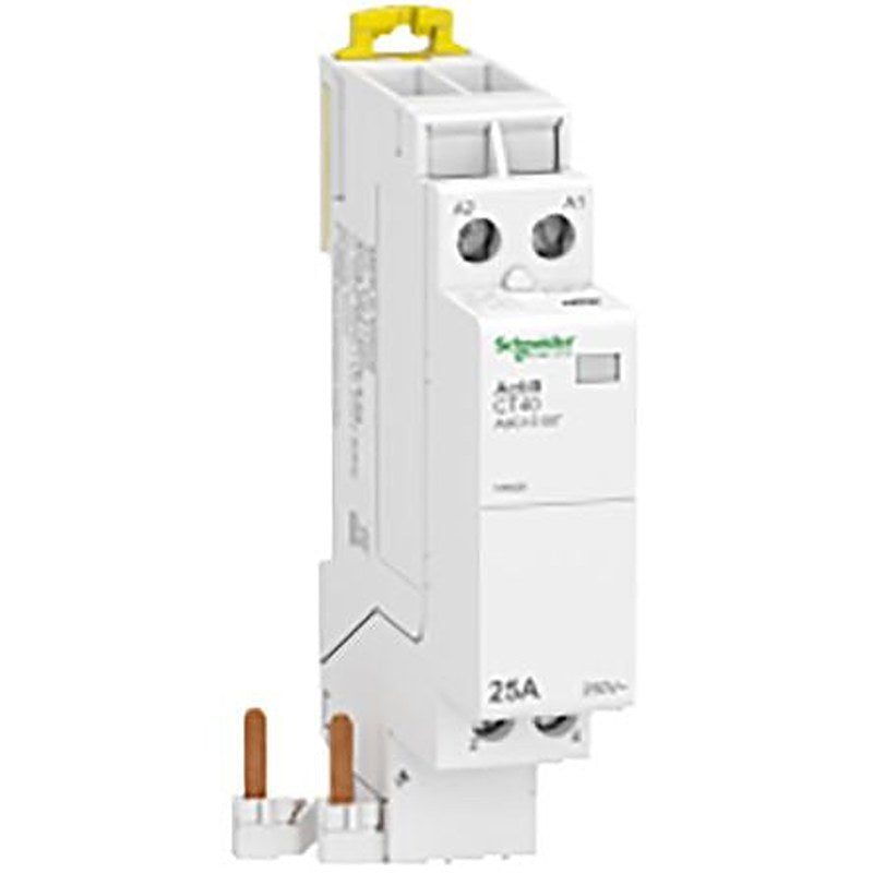 Schneider Electric Acti9 Contactor, 230V ac Coil, 2-Pole, 25 A, 3 W 230V ac, 2 NO, 250V ac