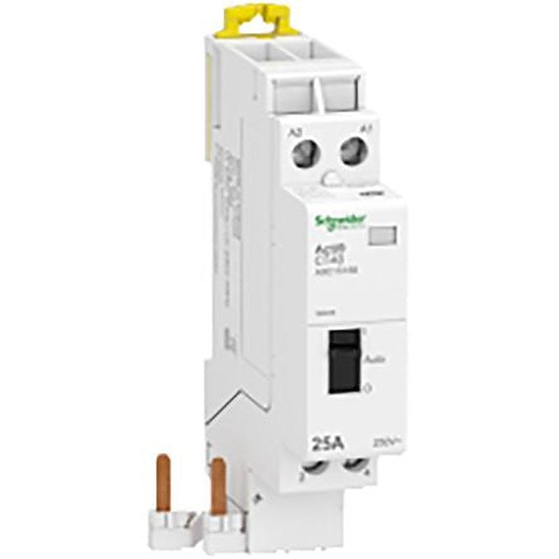 Schneider Electric Acti9 Contactor, 230V ac Coil, 2-Pole, 25 A, 3 W 230V ac, 2 NO, 250V ac