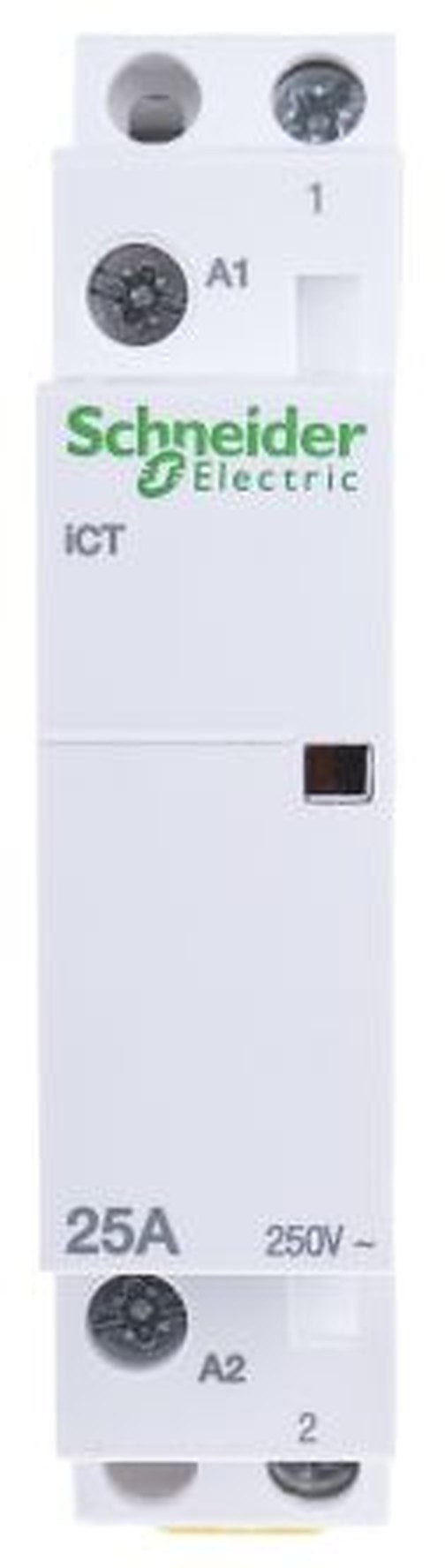 Schneider Electric ICT Contactor, 230V ac Coil, 1-Pole, 25 A, 1.2 W 240V, 1 NO, 250V ac