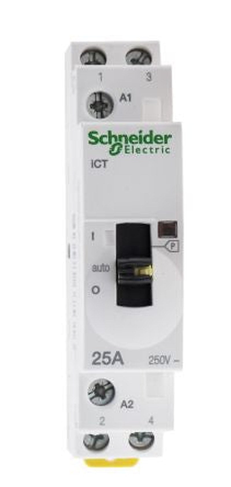 Schneider Electric ICT Contactor, 230V ac Coil, 2-Pole, 25 A, 1.3 W 220V, 2 NO, 250V ac